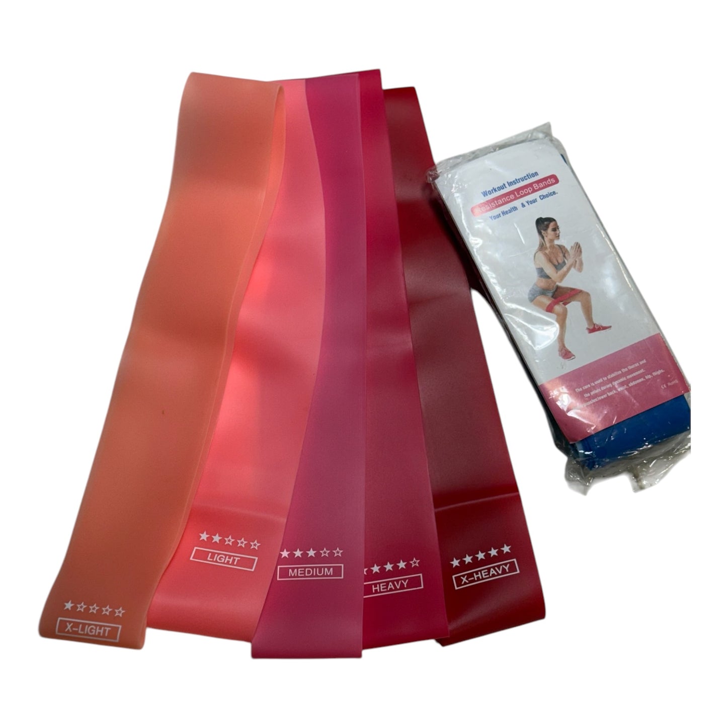 Resistance Bands for Legs and Butt, Fabric Exercise Loop Bands Yoga, Pilates, Rehab, Fitness and Home Workout, Strength Bands for Booty
